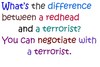 Redhead or terrorist?