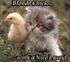 blonde chick with cute  pussy
