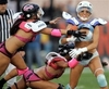 Hot chicks playing football