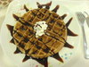 waffle with chocolate topping