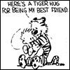 Tiger hug. Best friend.