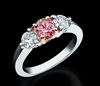 3 stones pink diamond ring