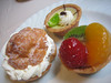 Cream Puff and fruit tart