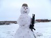 Snow Man With a Gun