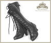 MuseDoll black lace punched boot