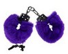 Purple fuzzy handcuffs