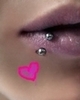 a lip piercing 