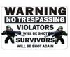 NO tresspassing sign