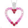 ruby n diamond heart necklace