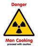 danger sign for kitchen
