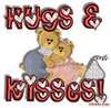 Teddy bear  hugs and kisses