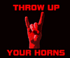 horns up
