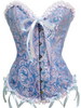 White n Blue Lace bone corset