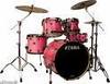 a pink drum set