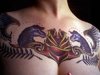 a sexy chest tattoo, female