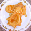 Penguin Shaped Waffles and Syrup