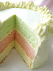 :: tropical tricolour cake ::