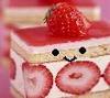 Smiley strawberry cake