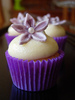 Purple flower cupcake♥