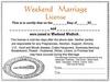 weekend marriage license